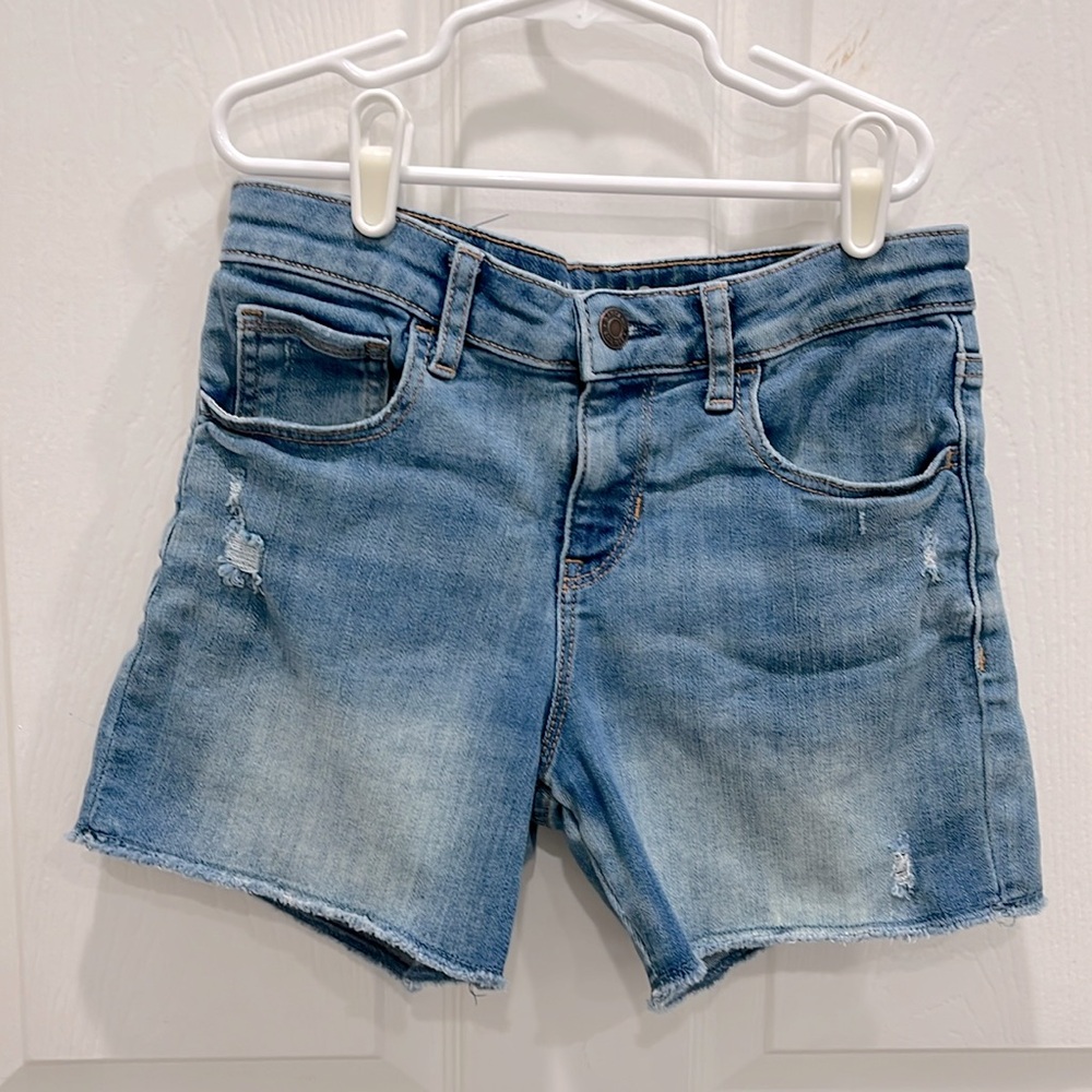 Gapkids girl size 12 distressed midi shirt with raw hem